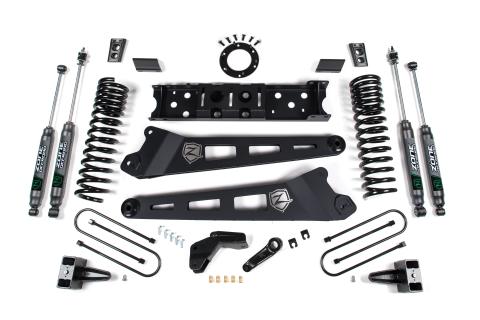 25-26 Ram 3500 (Gas) 4 Inch Radius Arm Suspension Lift Kit, 2 Inch Rear Lift, Block W/O Overload - Nitro Shocks Zone Offroad