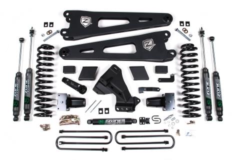 23-24 Ford F-250/F-350 Super Duty 4WD 5 Inch Radius Arm Lift Kit 3 Inch Rear Block Diesel 3 Leaf Main Fox Adventure Shocks Adventure Series Shocks Zone Offroad