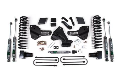 23-25 Ford F250/F350 SRW 4WD 7 Inch Radius Arm Drop Suspension Lift Kit, 4.5 Inch Rear, Block, Diesel - Fox 2.0 Adventure Series Front And Rear Shocks Zone Offroad