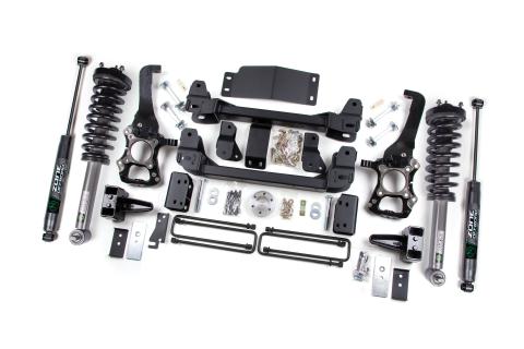 2014 Ford F-150 4WD 4 Inch Suspension Lift Kit, 4 Inch Rear Lift, Block - Nitro Loaded Struts, Nitro Shocks Zone Offroad