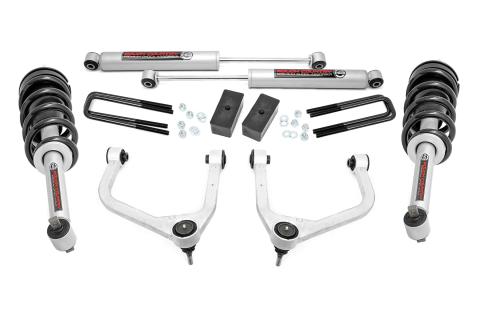 3.5 Inch Suspension Lift Kit w/Forged Upper Control Arms & Loaded Struts 19-20 GMC Silverado/Sierra 1500 4WD/2WD Rough Country