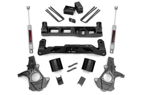 5 Inch Suspension Lift Kit w/N3 14-17 Silverado/Sierra 1500 2WD Cast Steel Rough Country
