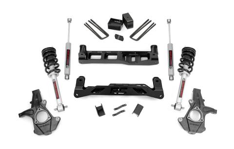 5 Inch Suspension Lift Kit w/N3 Shocks & Struts 14-17 Silverado/Sierra 1500 2WD Cast Steel Rough Country