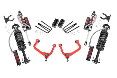 3.5 Inch Lift Kit Vertex Red Chevy Silverado 1500 2WD/4WD (2019-2024) Rough Country
