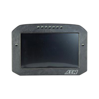CD-7FL Carbon Flat Panel Logging Display 7-inch diagonal screen, carbon fiber enclosure, wiring harness included, Does Not Include Buttons (See PN 30-3610) AEM Electronics