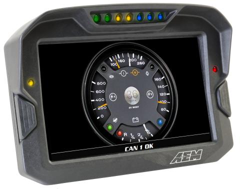 CD-7LG Carbon Logging Display with Internal GPS 7-inch diagonal screen, carbon fiber enclosure, GPS antenna and wiring harness included AEM Electronics