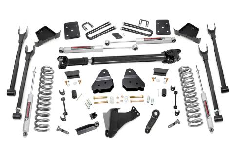6 Inch Ford 4-Link Suspension Lift Kit w/Front Drive Shaft 17-19 F-250/350 4WD Diesel 4 Inch Axle w/Overloads Rough Country