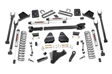 6 Inch Ford 4-Link Suspension Lift Kit w/V2 Shocks w/Front Drive Shaft 17-19 F-250/350 4WD Diesel Rough Country