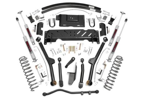 4.5 Inch Jeep Long Arm Suspension Lift Kit 84-01 XJ Cherokee-2.5L/4.0L/NP242 Rough Country