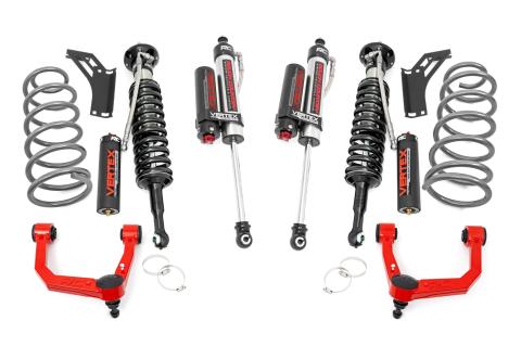 3 Inch Lift Kit Upper Control Arms RR Coils Vertex Red Toyota 4Runner (10-24) Rough Country