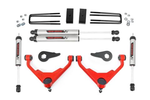 3 Inch Lift Kit V2 FK/FF Red Silverado/Sierra 2500HD/3500HD/Suburban 2500/Yukon XL 2500 (01-10) Rough Country