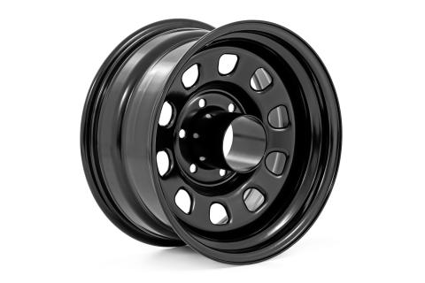 Steel Wheel Black 17x9 6x5.5 4.25 Bore -12mm Rough Country