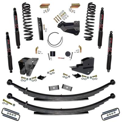 4 Inch Lift Kit with Front Coils, Rear Leaf Springs, and Black MAX Shocks Skyjacker