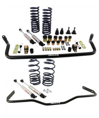 Streetgrip Suspension System For 1964-1967 Chevelle Cutlass W/ Small Block Front And Rear Dual Rate Coil Springs Delrin Control Arm Bushings Ball Joints Front And Rear Sway Bar And HQ Shocks Ridetech