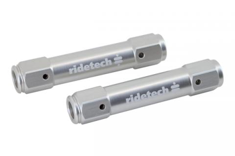 Billet Aluminum Tie Rod Adjusters For 1964-1970 Mustang 2 Adjusters 3.75 Inch Long W/ 11/16 -16 Thread And 4 Jam Nuts Ridetech