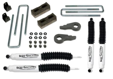 2 Inch Lift Kit 01-10 Silverado/Sierra 2500HD 4x4 &amp; 2WD w/Rear Lift Blocks and SX8000 Shocks Purple Key Tuff Country
