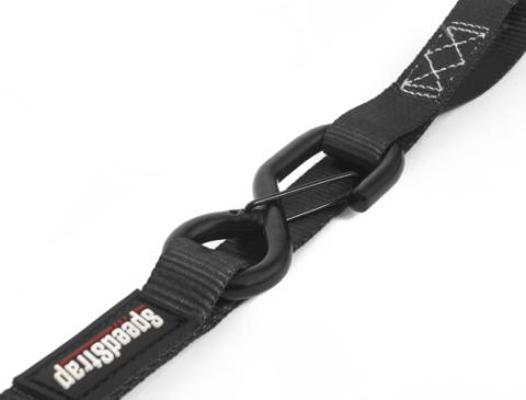 1 Inch x 10' Cam-Lock Tie Down with Snap S-Hooks and Soft-Tie 2 Pack Black SpeedStrap