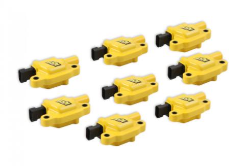Direct Ignition Coil Kits Supercoil GM Ls2/Ls3/Ls7 Engines, Yellow, 8-Pack Supercoil For GM Ls2, Ls3, And Ls7 Engines ACCEL