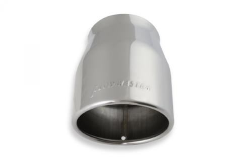 Exhaust Tip Exhaust Tip 4.00 Inch Rolled Angle Polished SS Fits 3.00 Inch Tubing Weld On Flowmaster