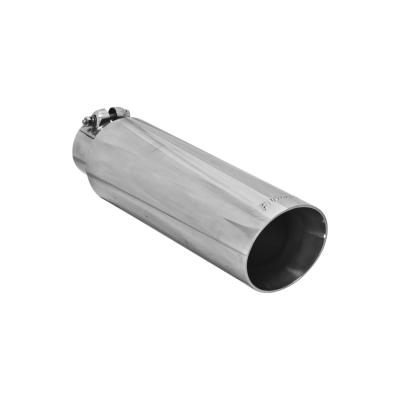 Exhaust Tip Exhaust Tip 3.50 Inch Angle Cut Polished SS Fits 2.50 Inch Tubing Clamp On Flowmaster