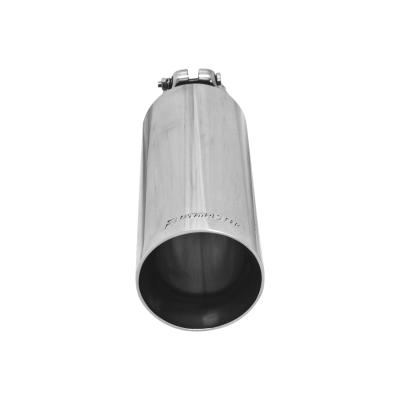 Exhaust Tip Exhaust Tip 3.50 Inch Angle Cut Polished SS Fits 2.50 Inch Tubing Clamp On Flowmaster
