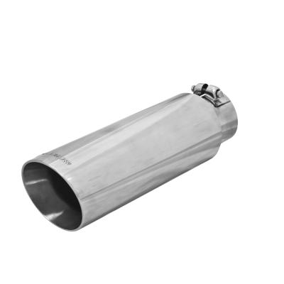 Exhaust Tip Exhaust Tip 4.00 Inch 13 Angle Cut Polished SS Fits 3.00 Inch Tubing Clamp On Flowmaster