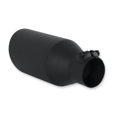 Exhaust Tip Exhaust Tip 4.5 Inch Black Angle Cut Fits 2.5 Inch Tubing, 11.00-In Long Clamp On Flowmaster