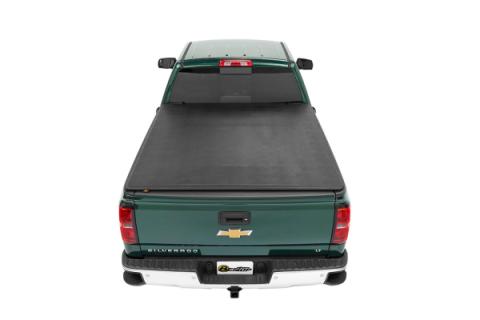 EZ-Fold Soft Tri-Fold Tonneau Cover For Chevy/GMC 1988-2000 C &amp; K Series Pickup 6.5 Foot Black Tailgate Spoiler Not Included Bestop