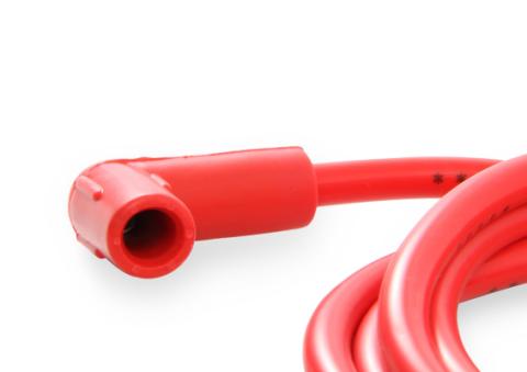 Single Wire Replacement Kit Staight And 90 Degree Spark Plug Boots Universal Red Universal Single Wire Replacement Kit, Straight And 90 Degree Spark Plug Boots, 60 In, 8Mm, 500 Ohms Per Ft, Red ACCEL