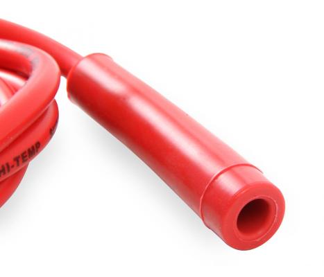 Single Wire Replacement Kit Staight And 90 Degree Spark Plug Boots Universal Red Universal Single Wire Replacement Kit, Straight And 90 Degree Spark Plug Boots, 60 In, 8Mm, 500 Ohms Per Ft, Red ACCEL
