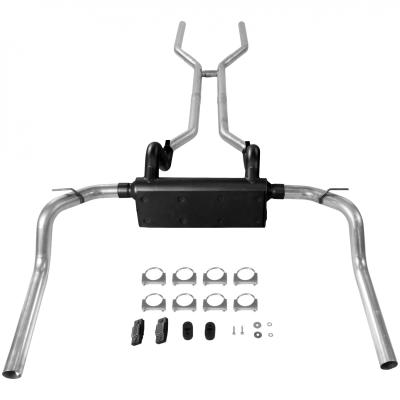 American Thunder Crossmember-Back Exhaust System Fits 1967-1974 Chevrolet Camaro, Pontiac Firebird And 1968-1974 Chevrolet Nova With V8 Engine, 2.5 Inch Pipes Moderate Sound Flowmaster