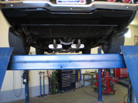 American Thunder Crossmember-Back Exhaust System Fits 1970-1974 Chevrolet Camaro And Pontiac Firebird With V8 Engine 2.50 Inch Aluminized Steel Aggressive To Moderate Sound Flowmaster