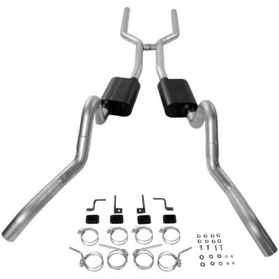 American Thunder Crossmember-Back Exhaust System Fits 1964-1967 GM A-Body With A V8 Engine 3.0 Inch Aluminized Pipes Aggressive Sound Flowmaster