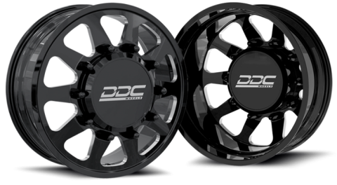 Dually Wheels The Ten Forged 22x8.25 8x200 Black/Mill 05-25 Ford F-350 11-14 Ford F-450 19-25 Dodge Ram 3500 DDC Wheels