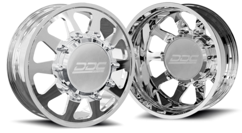 Dually Wheels The Ten Forged 24x8.25 8x200 Polished 05-25 Ford F-350 11-14 Ford F-450 19-25 Dodge Ram 3500 DDC Wheels