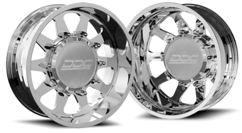 Dually Wheels The Ten Forged 22x8.25 8x210 Polished SS Fronts 11-25 Silverado/Sierra 3500 DDC Wheels