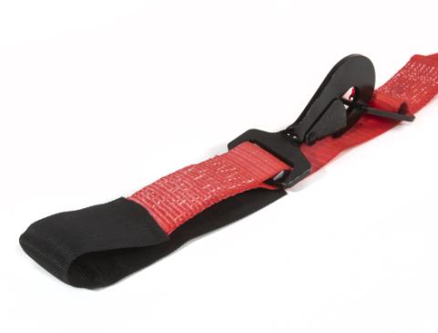 2 Inch x 10' Ratchet Tie Down w/ Twisted Snap Hooks and Axle Strap Combo Red SpeedStrap
