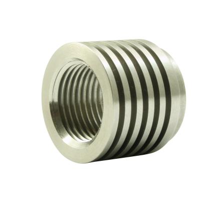 Stainless Tall Manifold Bung Finned for Added Cooling Ideal for Turbo Applications AEM Electronics