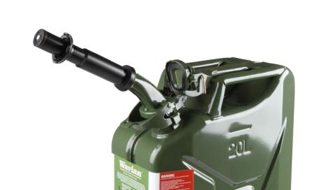 Jerry Can Green 5.3 Gallon 20 Liter Steel w/ Safety Cap and Spout Anvil Offroad