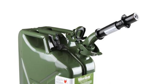 Jerry Can Green 5.3 Gallon 20 Liter Steel w/ Safety Cap and Spout Anvil Offroad