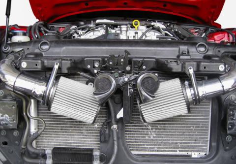 350Z Hi-Flow Ultra Long Dual Tube Air Intake Gen 3 Z33 Dry Filter 07-09 Nissan 350Z Stillen