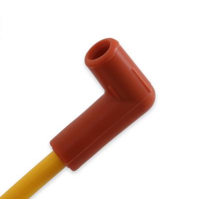 Spark Plug Wire Set 8MM Yellow With Orange Straight Boots 4039, Spark Plug Wires, Super Stock, Copper Core, 8Mm, Yellow ACCEL