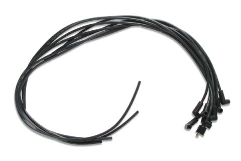 Spark Plug Wire Set- 8MM Black Wire With Black 90 Deg Boots 8MM Super Stock Graphite Core Universal Fit Spark Plug Wire Set Feature Graphite Rfi/Emi Suppression Technology ACCEL