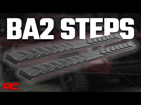 BA2 Running Boards Side Step Bars 4-Door Ford Bronco 21-Up Rough Country
