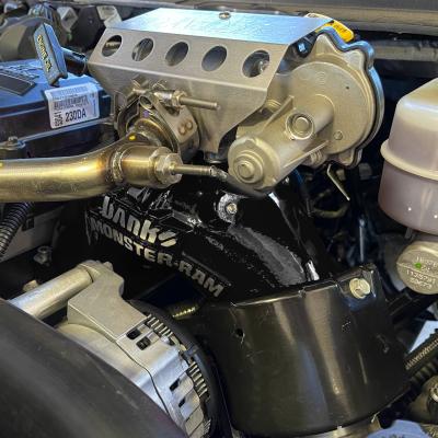 Monster-Ram Intake System for 19-24 Ram 2500/3500 6.7L Cummins Black Powdercoat Banks Power
