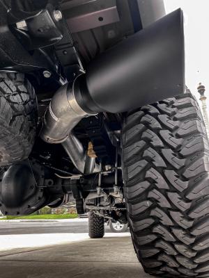 Monster Exhaust System 5-inch Single Exit Black Tip 17-25 Ford F250/F350/F450 6.7L Banks Power