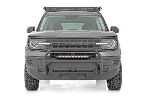 Nudge Bar 20 Inch Black Series w/ White DRL Single Row LED 21-Up Ford Bronco Sport Rough Country