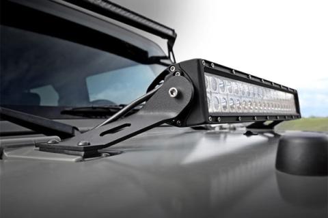 Jeep 20 Inch LED Hood Mounts 07-18 Wrangler JK Rough Country