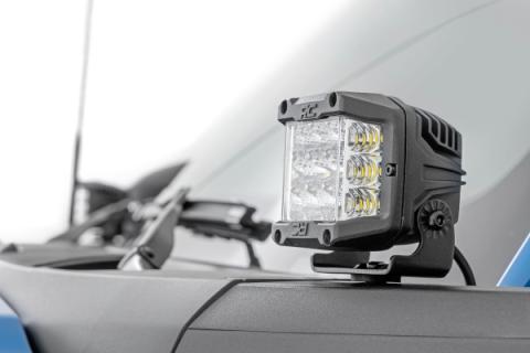 LED Light Ditch Mount 2 Inch Black Series Pair Spot Pattern 21-Up Ford Bronco Rough Country