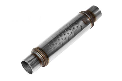 Flow Fx Muffler Flow Fx Muffler 3.00 In/Out Round Body Moderate Sound Stainless Steel Flowmaster